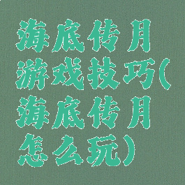 海底传月游戏技巧(海底传月怎么玩)