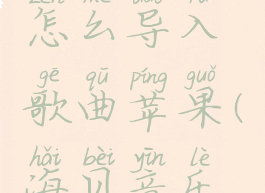 海贝音乐怎么导入歌曲苹果(海贝音乐如何导入)