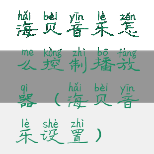 海贝音乐怎么控制播放器(海贝音乐设置)