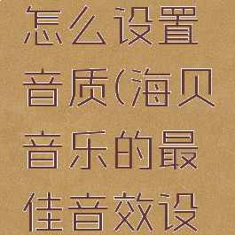 海贝音乐怎么设置音质(海贝音乐的最佳音效设置)