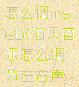 海贝音乐怎么调mseb(海贝音乐怎么调节左右声道)
