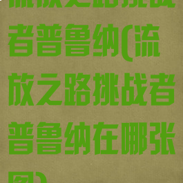 流放之路挑战者普鲁纳(流放之路挑战者普鲁纳在哪张图)