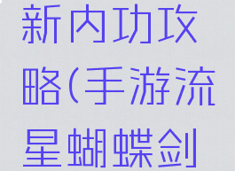 流星蝴蝶剑手游最新内功攻略(手游流星蝴蝶剑内功怎么点)