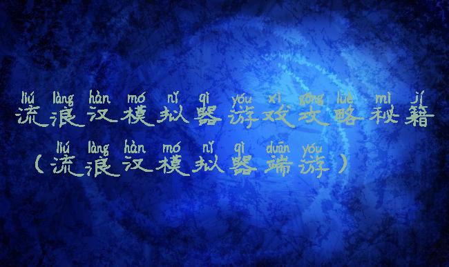 流浪汉模拟器游戏攻略秘籍(流浪汉模拟器端游)