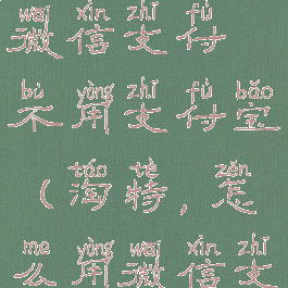 淘特怎么用微信支付不用支付宝(淘特,怎么用微信支付)