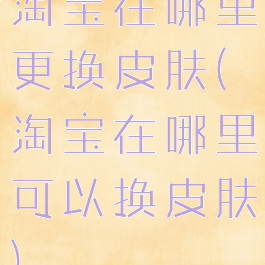 淘宝在哪里更换皮肤(淘宝在哪里可以换皮肤)
