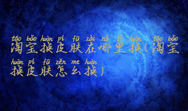 淘宝换皮肤在哪里换(淘宝换皮肤怎么换)