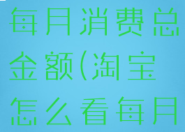 淘宝怎么查每月消费总金额(淘宝怎么看每月消费记录)