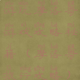 游玩摩洛哥游戏攻略秘籍(摩洛哥旅行攻略)