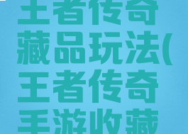 游窝游戏王者传奇藏品玩法(王者传奇手游收藏品摆放)