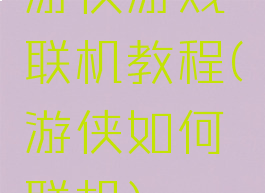 游侠游戏联机教程(游侠如何联机)