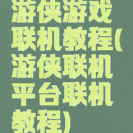 游侠游戏联机教程(游侠联机平台联机教程)