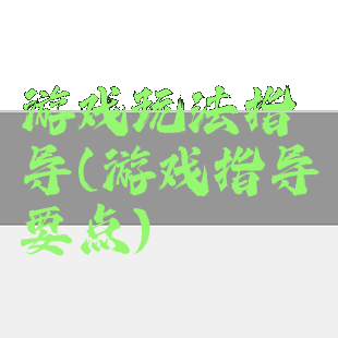 游戏玩法指导(游戏指导要点)