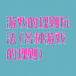 游戏的规则玩法(各种游戏的规则)