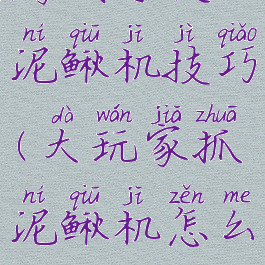 游戏厅捉泥鳅机技巧(大玩家抓泥鳅机怎么玩)