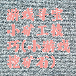 游戏寻宝小矿工技巧(小游戏挖矿石)