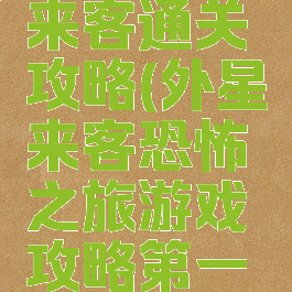 游戏外星来客通关攻略(外星来客恐怖之旅游戏攻略第一关)