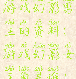 游戏幻影男主的资料(游戏幻影女主角是谁)