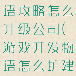 游戏开发物语攻略怎么升级公司(游戏开发物语怎么扩建)