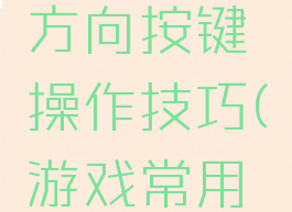 游戏控制方向按键操作技巧(游戏常用方向键)