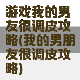 游戏我的男友很调皮攻略(我的男朋友很调皮攻略)