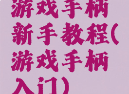 游戏手柄新手教程(游戏手柄入门)