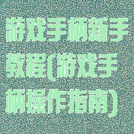 游戏手柄新手教程(游戏手柄操作指南)