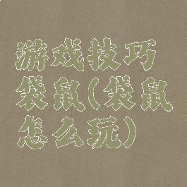 游戏技巧袋鼠(袋鼠怎么玩)