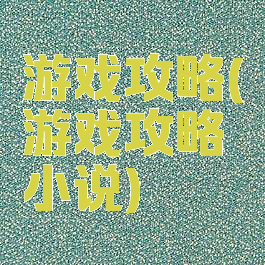 游戏攻略(游戏攻略小说)