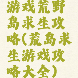 游戏荒野岛求生攻略(荒岛求生游戏攻略大全)