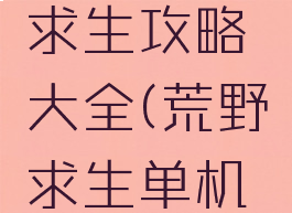 游戏荒野求生攻略大全(荒野求生单机游戏攻略)