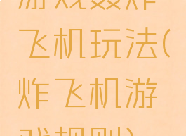 游戏轰炸飞机玩法(炸飞机游戏规则)