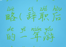 游戏辞职后一年攻略(辞职后的一年游戏想回到过去)