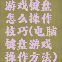游戏键盘怎么操作技巧(电脑键盘游戏操作方法)