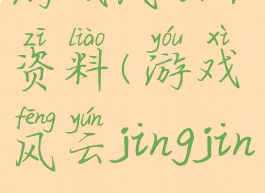 游戏风云op资料(游戏风云jingjing)