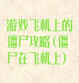 游戏飞机上的僵尸攻略(僵尸在飞机上)