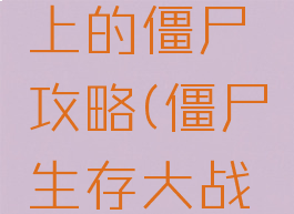 游戏飞机上的僵尸攻略(僵尸生存大战飞机)