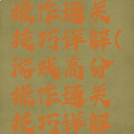 游戏高分操作通关技巧详解(游戏高分操作通关技巧详解图)
