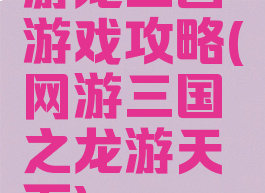 游龙三国游戏攻略(网游三国之龙游天下)