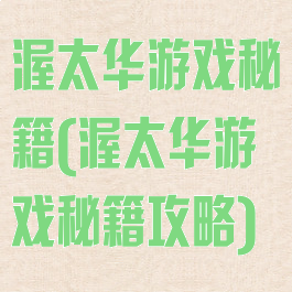 渥太华游戏秘籍(渥太华游戏秘籍攻略)