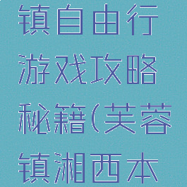 湘西芙蓉镇自由行游戏攻略秘籍(芙蓉镇湘西本地门票)