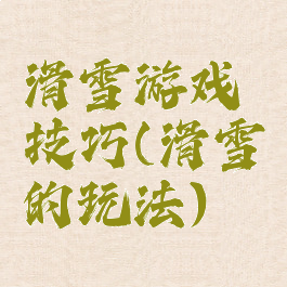 滑雪游戏技巧(滑雪的玩法)