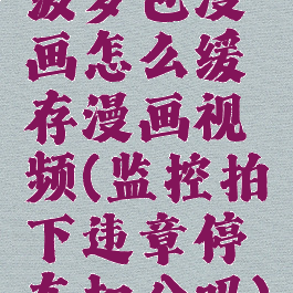 菠萝包漫画怎么缓存漫画视频(监控拍下违章停车扣分吗)