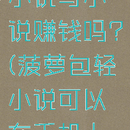 菠萝包轻小说写小说赚钱吗?(菠萝包轻小说可以在手机上写小说吗)