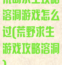 荒岛求生攻略溶洞游戏怎么过(荒野求生游戏攻略溶洞)
