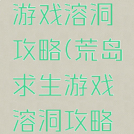 荒岛求生游戏溶洞攻略(荒岛求生游戏溶洞攻略大全)