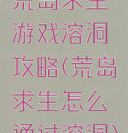 荒岛求生游戏溶洞攻略(荒岛求生怎么通过溶洞)