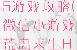 荒岛求生h5游戏攻略(微信小游戏荒岛求生H5攻略)