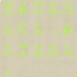 荒野生存游戏玩法(野地生存游戏)