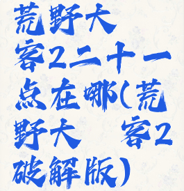 荒野大镖客2二十一点在哪(荒野大镖客2破解版)